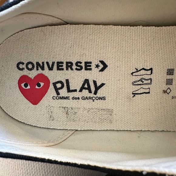 *LIKE NEW* Converse All Star "PLAY" with Comme De Garcons - Picture 12 of 13